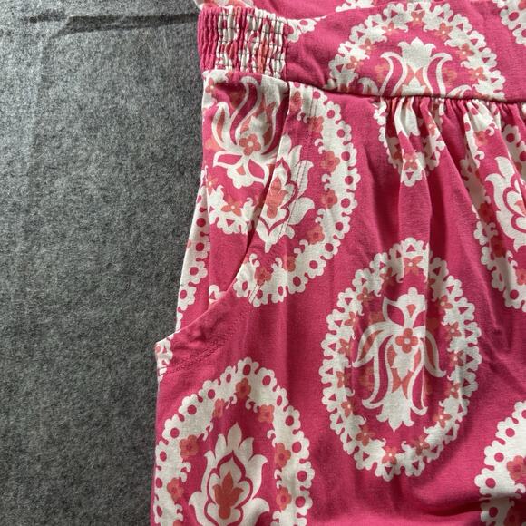 Boden Weekend Jersey Dress Womens 4 Pink Floral Stretch Vacation Beach - Picture 8 of 8